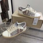 Super-Star with grey suede leather star and pink glitter heel