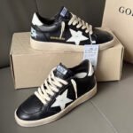 Ball-Star with white matte cowhide star and white matte cowhide leather heel