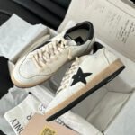 Ball-Star with black matte cowhide star and black matte cowhide leather heel