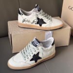 Ball-Star with black matte cowhide star and black matte cowhide leather heel