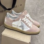 Ball-Star with silvery matte cowhide star and silvery glitter heel