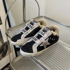 Super-Star with grey suede leather star and grey suede leather heel