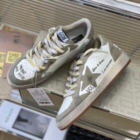 Ball-Star with brown suede leather star and brown suede leather heel