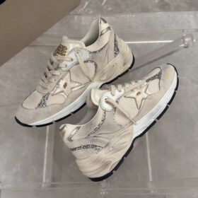 Dad-Star with golden matte cowhide star and golden matte cowhide leather heel