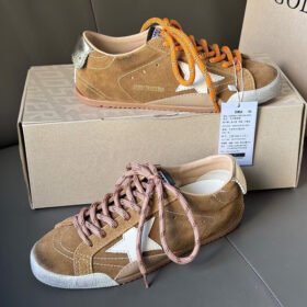 True star with white matte cowhide star and silvery matte cowhide leather heel