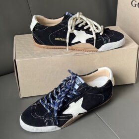 True star with white matte cowhide star and white matte cowhide leather heel