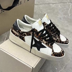 Stardan with black matte cowhide star and black matte cowhide leather heel