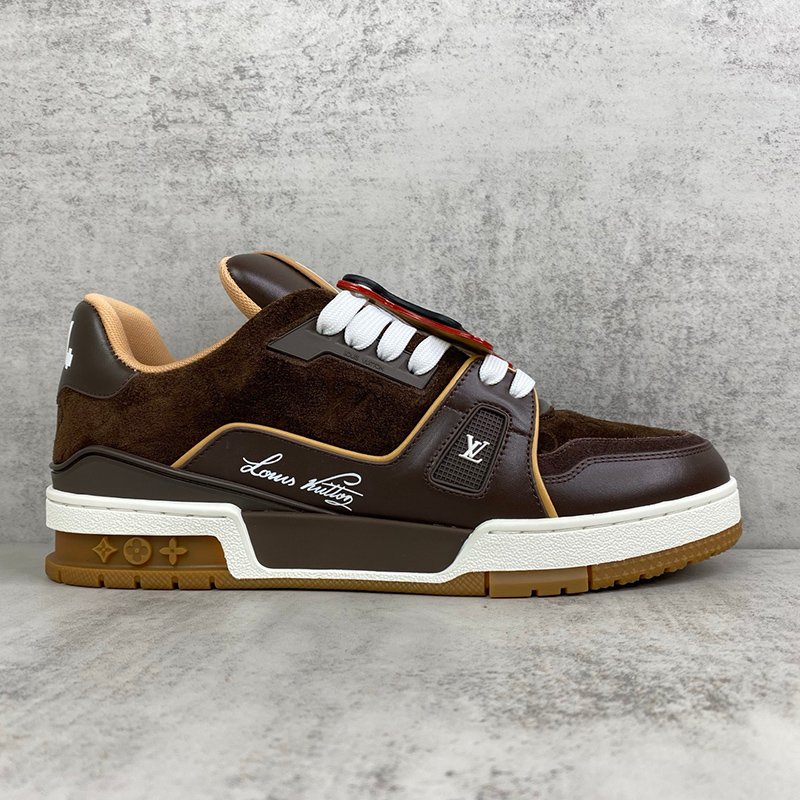 حذاء رياضي بني من طراز LV Trainer – عرض المنتج 6