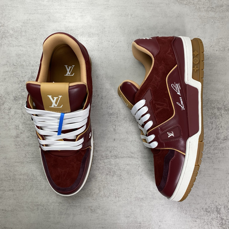 LV Trainer Red Sneakers