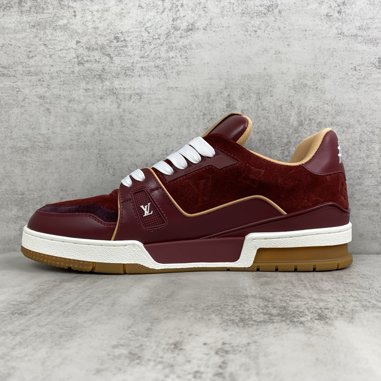 LV Trainer Red Sneakers